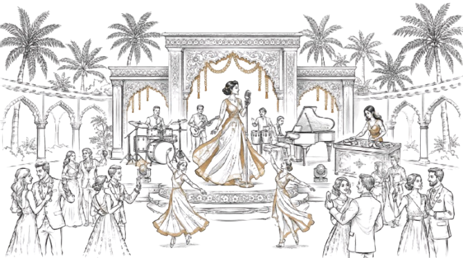 Indian Wedding Planning Illustration - DC Decor